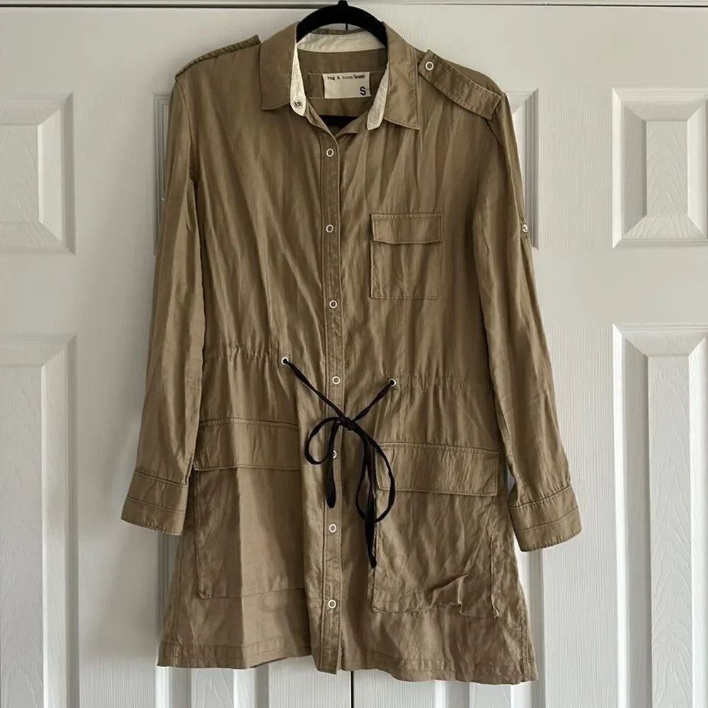 Rag & Bone Women’s Tan Long Tie Waist Shirt or Dress